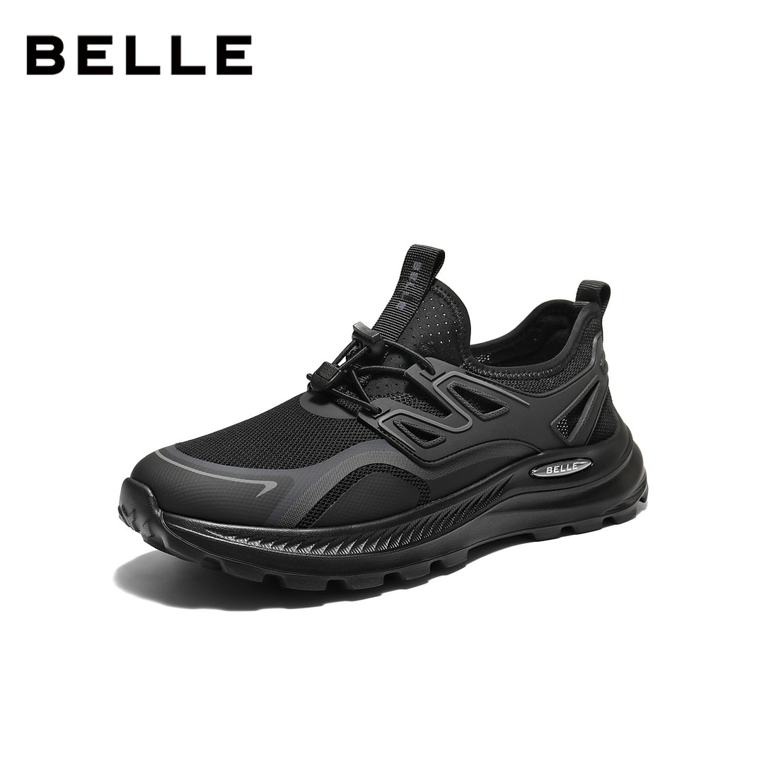 百丽厚底增高健步鞋男2026新夏商场款网面透气休闲运动鞋9AW01BM6主图