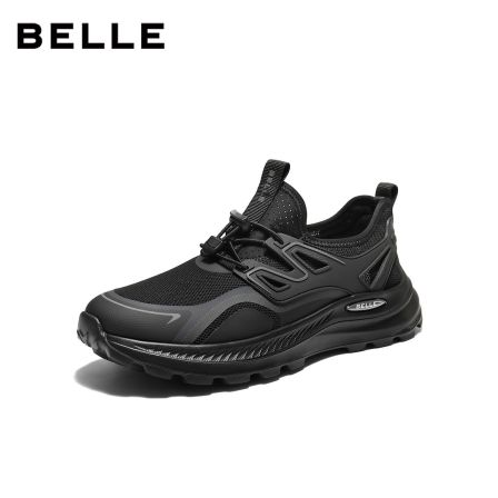 百丽厚底增高健步鞋男2026新夏商场款网面透气休闲运动鞋9AW01BM6