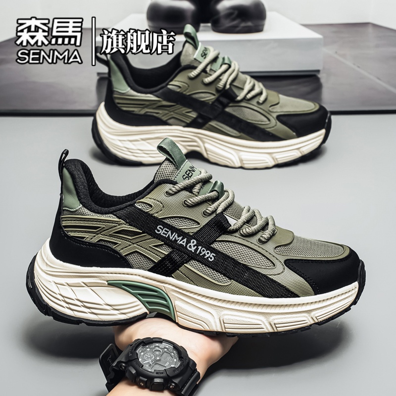 森马男鞋春季新款厚底增高百搭休闲鞋户外运动老爹鞋防滑轻跑鞋男主图