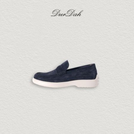 水木夫妻·男款「悠然漫行」L.P胎牛绒 意式复古一脚蹬休闲乐福鞋