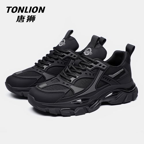 唐狮男鞋2026春季新款跑步鞋轻便休闲网面透气运动鞋老爹潮流8082主图