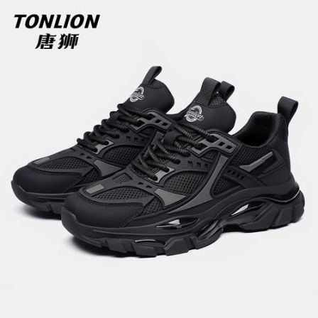唐狮男鞋2026春季新款跑步鞋轻便休闲网面透气运动鞋老爹潮流8082
