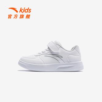 安踏儿童男女小童板鞋2025年新款上新舒适防滑耐磨儿童经典小白鞋主图