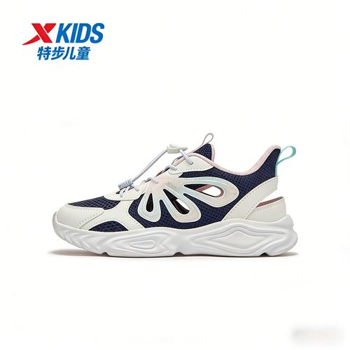 特步儿童夏季束带休闲鞋中大童减震防滑耐磨运动鞋675214329136主图