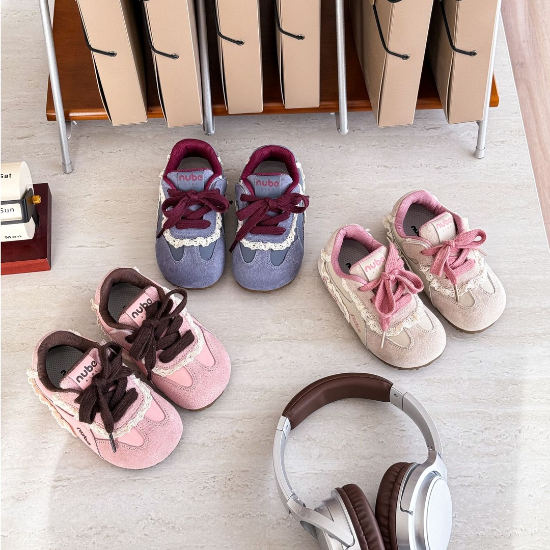 【Ms.Puala】女小童公主学步鞋早春蕾丝甜美女宝宝真皮女孩软底休闲主图