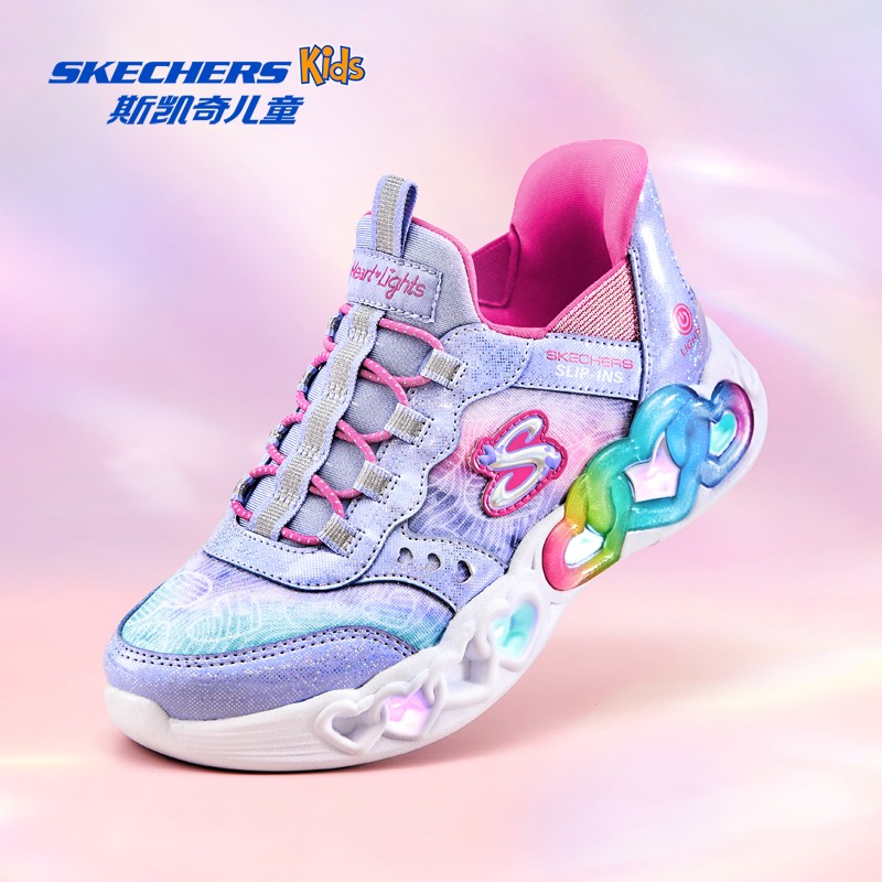 斯凯奇童鞋女童夏季运动鞋中大童潮流休闲鞋舒适运动鞋303755L DB主图