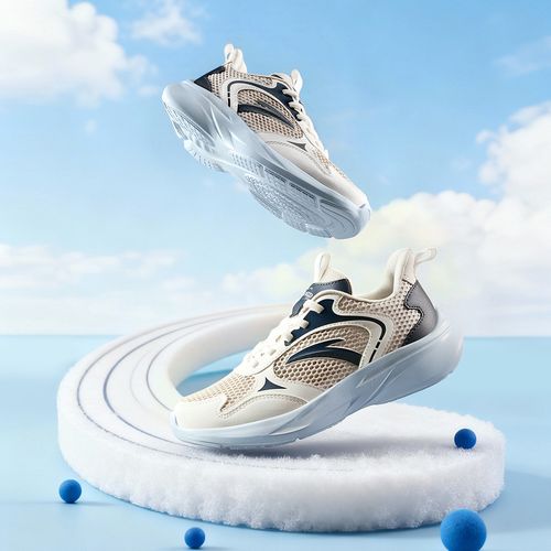 【免系带闪穿一脚蹬】安踏儿童跑鞋2026年夏季新款透气网眼运动鞋主图