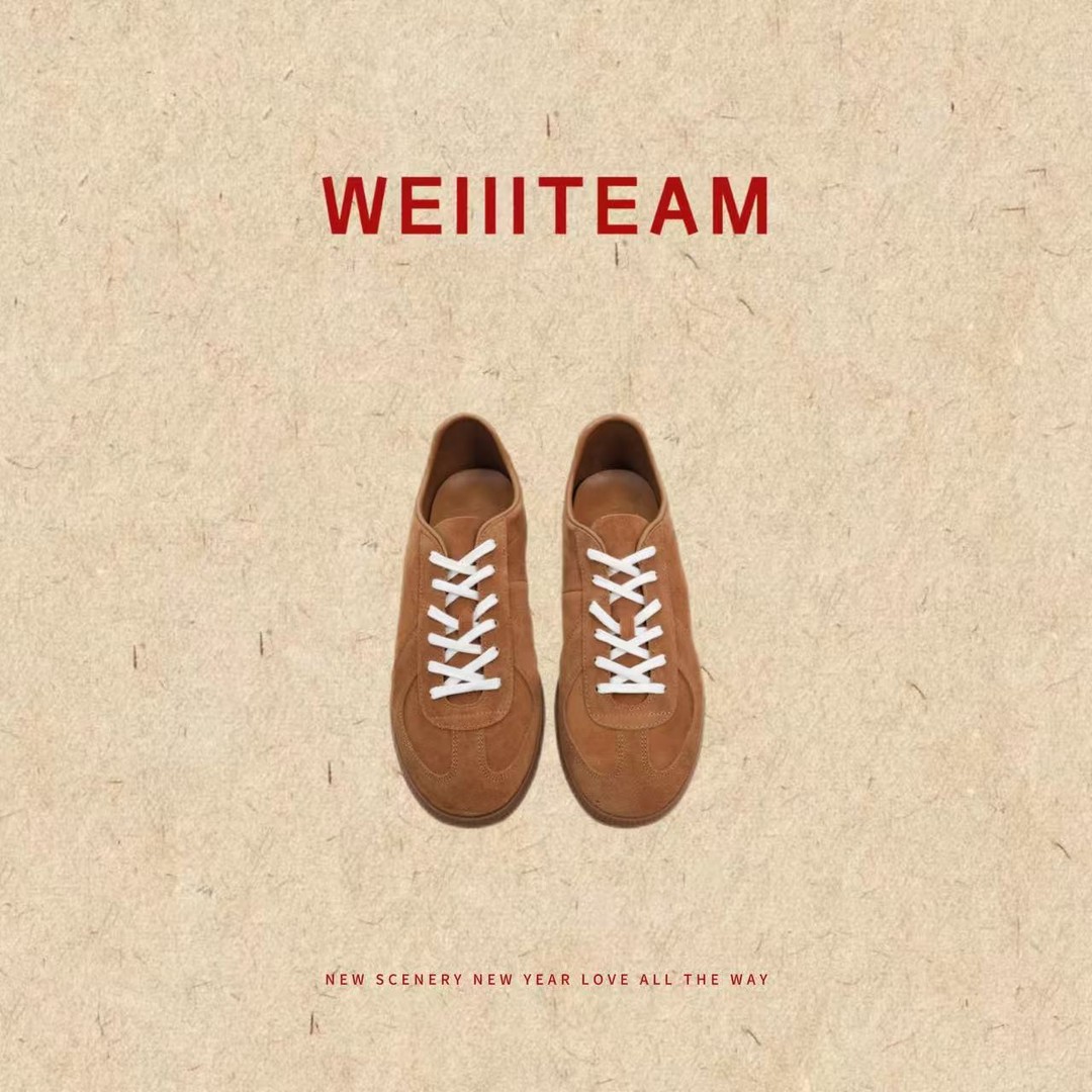 WEIIITEAM "栗棕" 撞色系带反绒皮德训鞋 Q8183主图