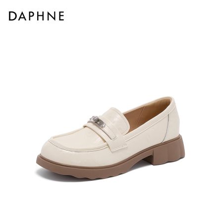 达芙妮厚底乐福鞋2026春季女式新款金属扣学院风日常舒适通勤单鞋