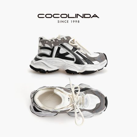 COCOLINDAAW26| “松弛搭配“【透气网面】小巴风厚底超轻老爹鞋X5773