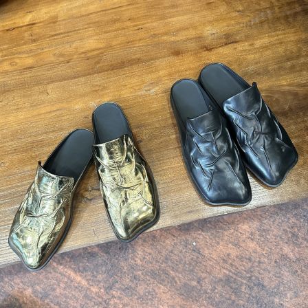 「利琪高订」国风新中式气质轻奢包头平底拖鞋CB842