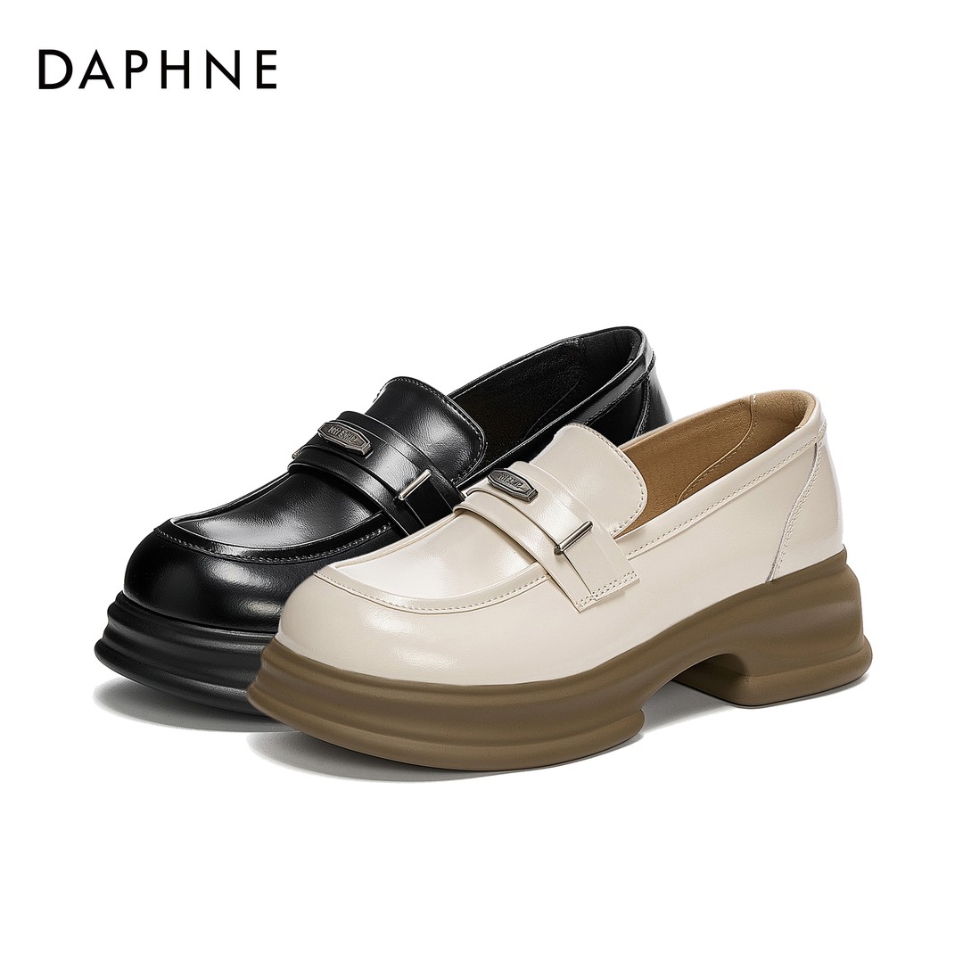 达芙妮高跟乐福鞋2026当季新款潮流设计春秋适用上班通勤必备女鞋主图