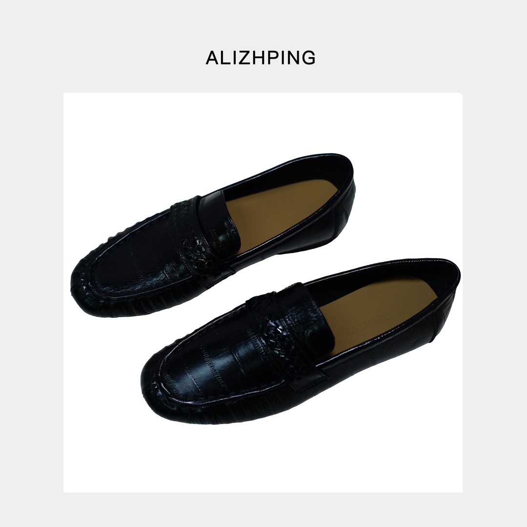 【ALIZHPING】复古英伦风女士平底乐福鞋春季新款P531主图