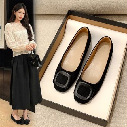 ZHR则则内增高浅口单鞋法式通勤素雅百搭休闲气质女鞋KY72