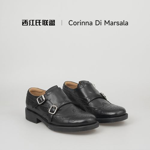 【西红氏联盟】全牛皮~2026春季新款复古老钱风单鞋跟高3cm主图