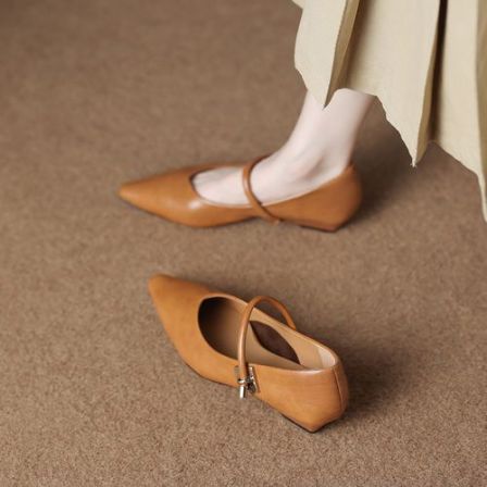 拾姑娘767-2超软舒适单鞋2026春新款洋气时尚皮鞋韩版低跟玛丽珍