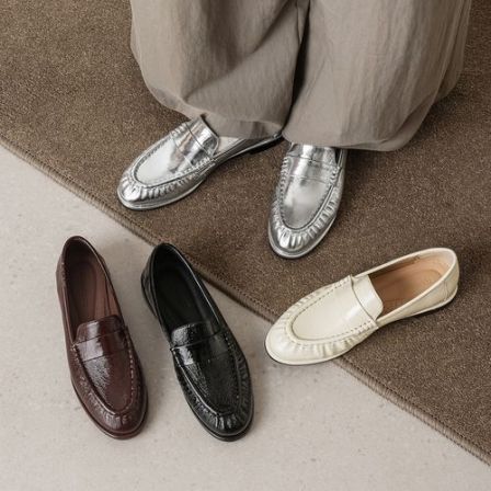 羊皮~2cm复古深口乐福鞋软底休闲一脚蹬懒人鞋平底单鞋女真皮女鞋