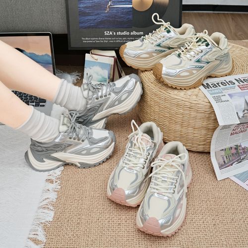 春季新款经典时尚情侣款百搭老爹鞋厚底软底机甲风休闲鞋 X 3505主图