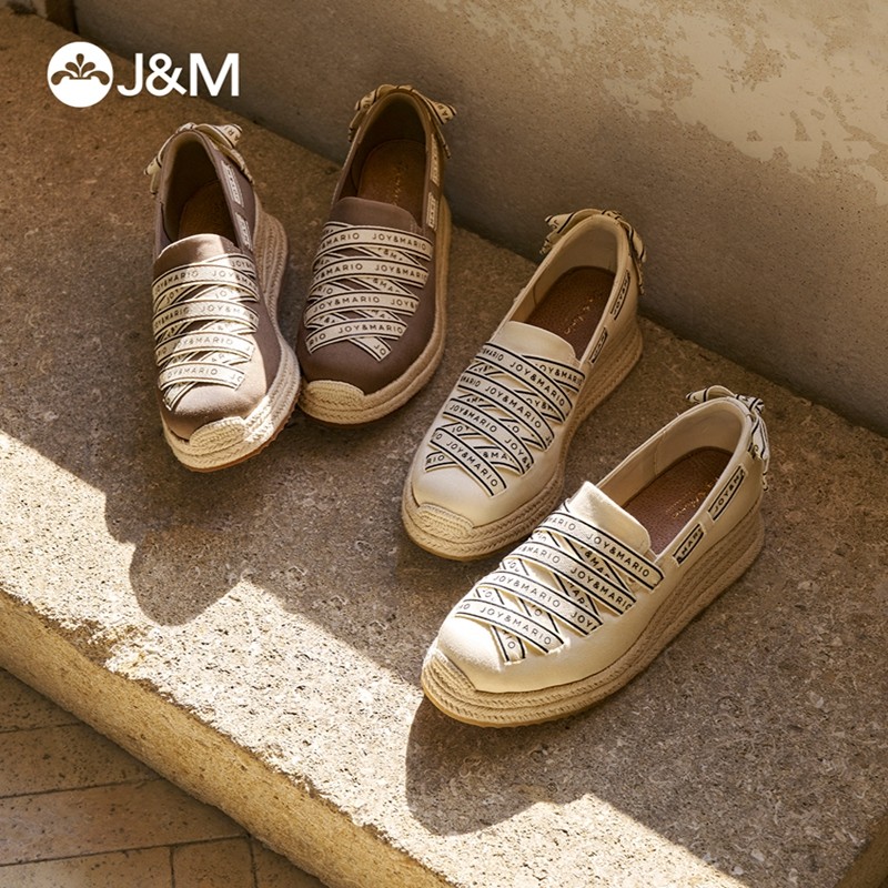 J&M/快乐玛丽春夏一脚蹬透气舒适渔夫鞋女四季时尚休闲女鞋86360W主图