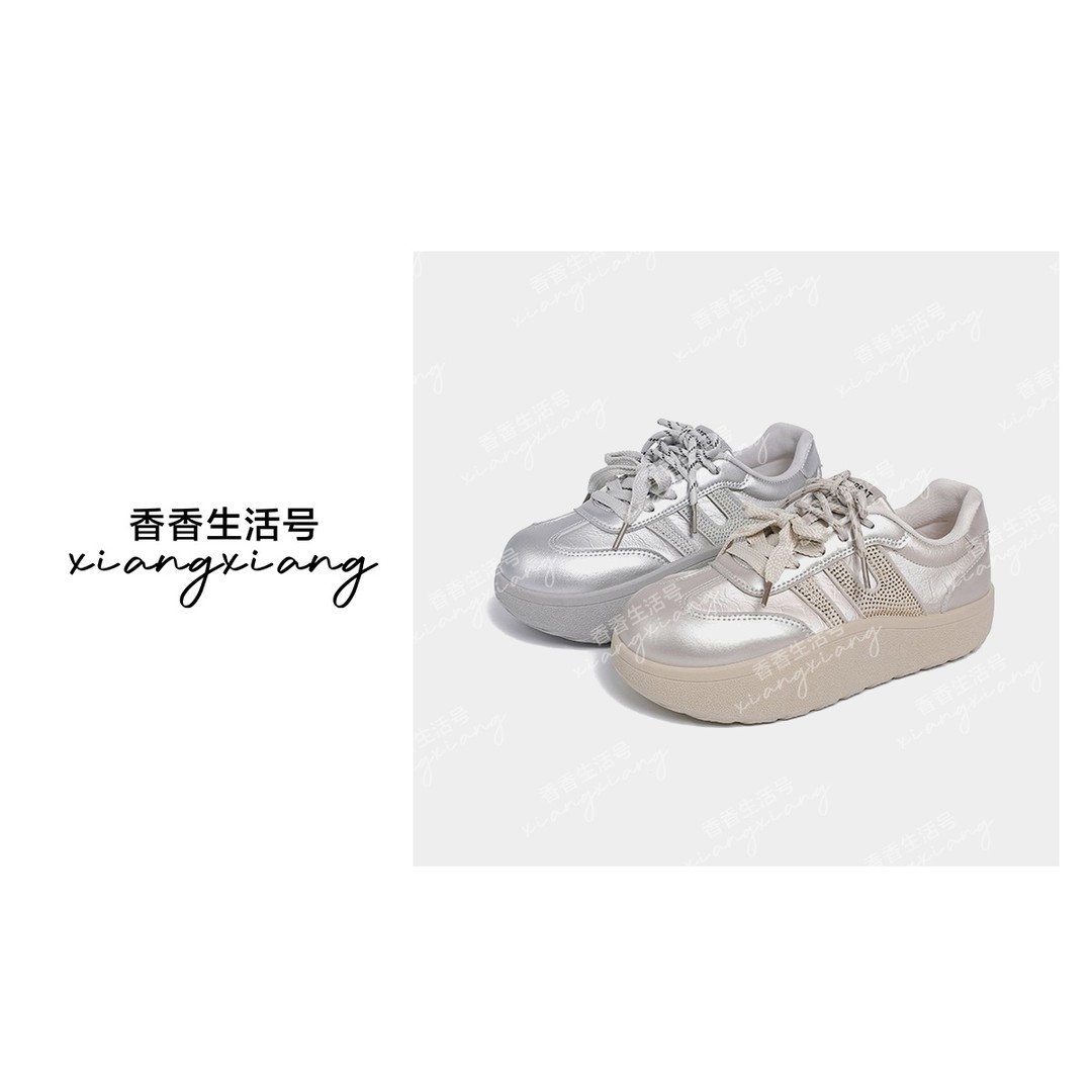 摇摇鞋2026新款时尚百搭休闲鞋厚底德训鞋XX 27973 跟高3.5CM主图