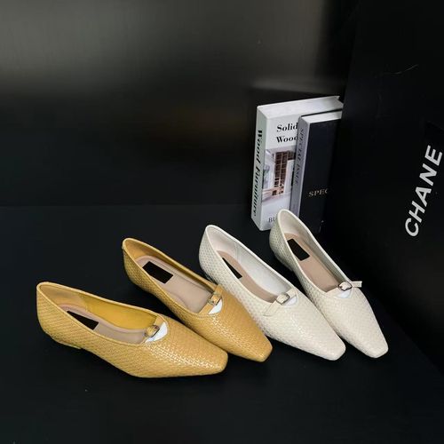 【七月初遇】2026春季方头编织浅口玛丽珍芭蕾女小单鞋106-6主图