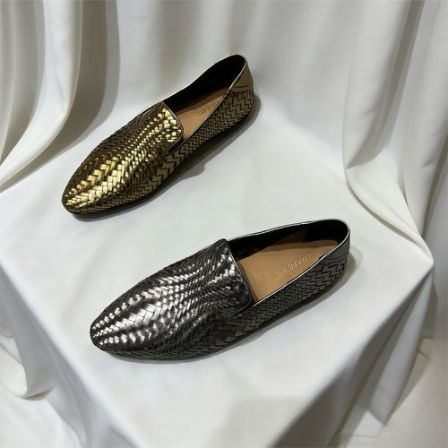 【童老板专属】2657-6新款编织拼接复古方头一脚蹬透气乐福休闲女