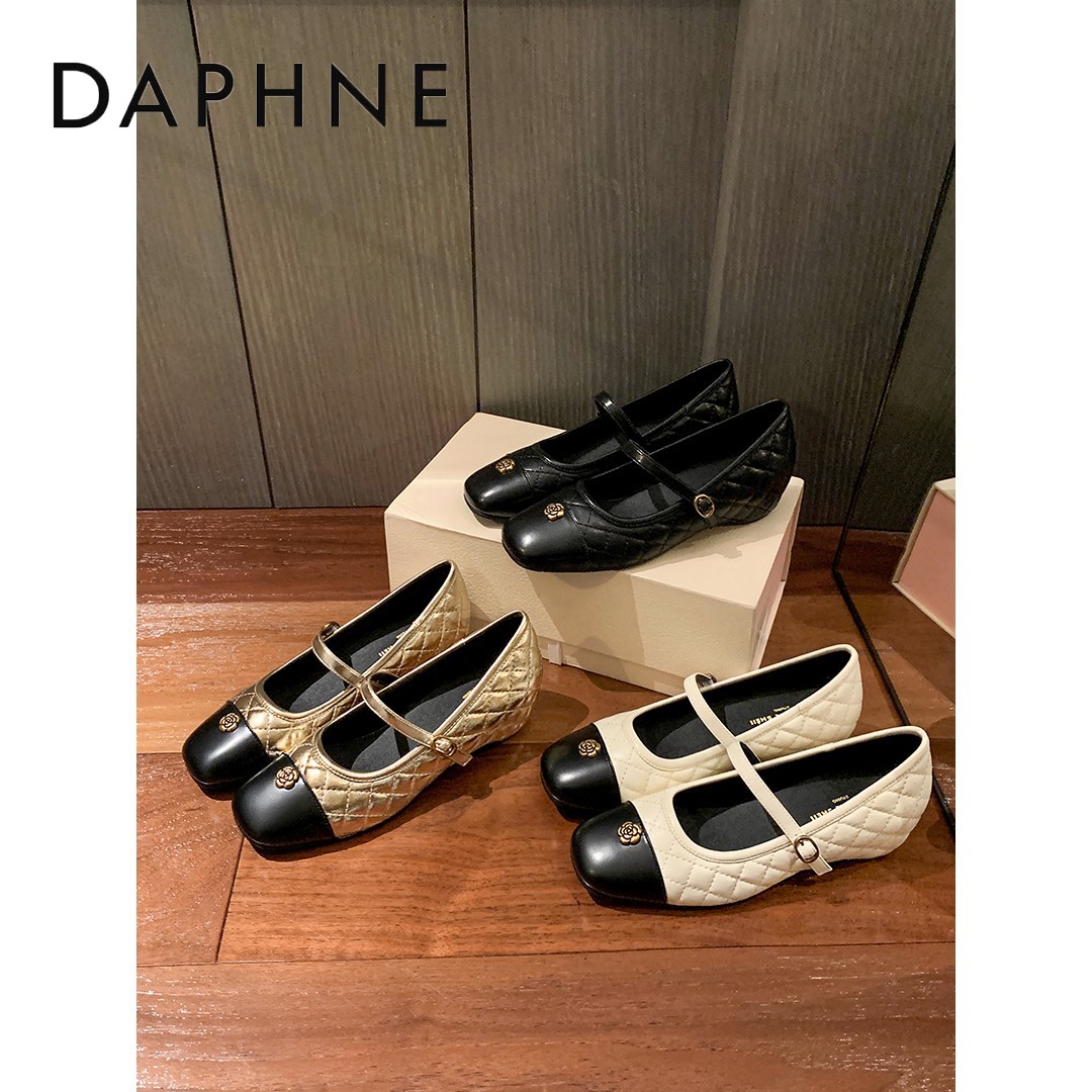 达芙妮2026新款小香风内增高玛丽珍女鞋复古法式通勤平底单鞋LL主图