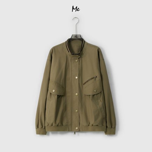 【格罗夫】100棉复古酷飒中性显瘦时尚百搭宽松休闲外套MESA1359主图