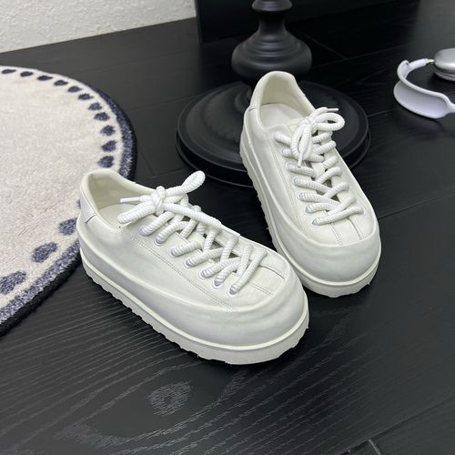 广州欧货【脏脏辫】秋季单鞋真皮5cm系带复古学院气质百搭松糕鞋282主图