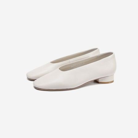 胶粘圆头单鞋平跟浅口百搭一脚蹬皮鞋25A60B-01