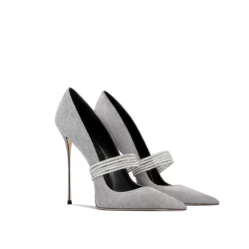 浅口细跟女鞋水钻气质绝美百搭宴会设计感小众秋冬新款尖头高跟鞋主图