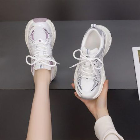 网面老爹鞋女2026新款春夏薄款透气轻便软底超轻厚底跑步运动鞋