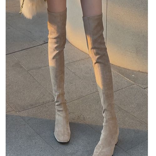 【2026清】时尚长靴粗跟秋冬过膝靴（筒长56左右，腿围36左右）主图