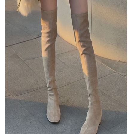 【2026清】时尚长靴粗跟秋冬过膝靴（筒长56左右，腿围36左右）