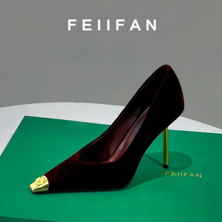 【现货】红色高跟鞋2025春秋新款细跟高级感气质绝美尖头单鞋女5669