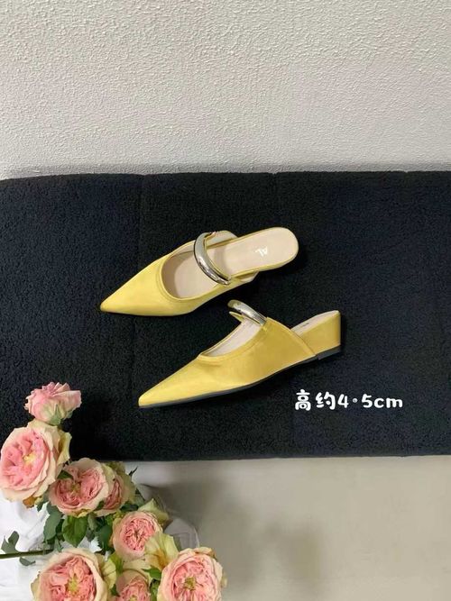 坡跟高跟鞋尖头银色包头半拖鞋女鞋子外穿2026春夏季法式气质凉拖主图