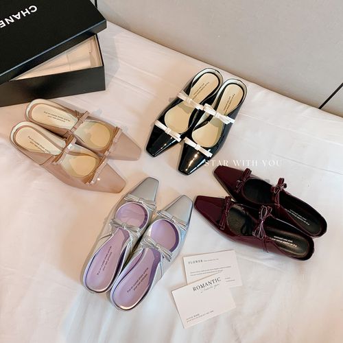 【STAR】法式气质晚风蝴蝶结半包精致百搭温柔厚底玛丽珍半拖4cm主图