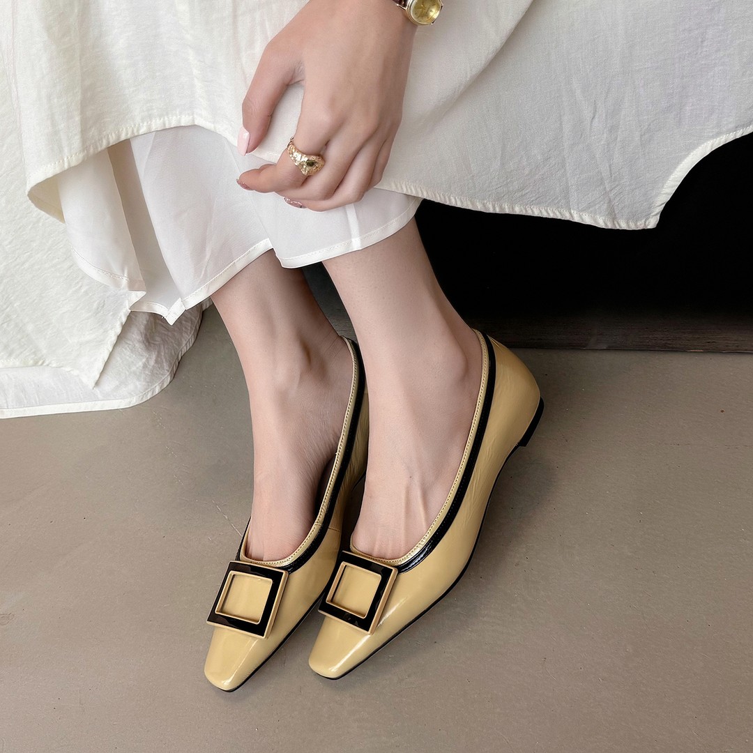 【Timelesss】2026春季设计师款牛皮气质百搭小方头内增高单鞋4cm主图