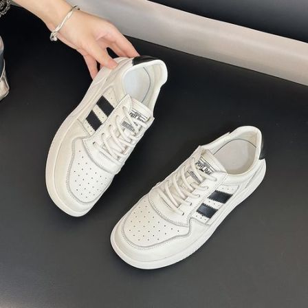2026春夏新款头层牛皮时尚百搭小白鞋女韩版休闲板鞋大码平底女鞋
