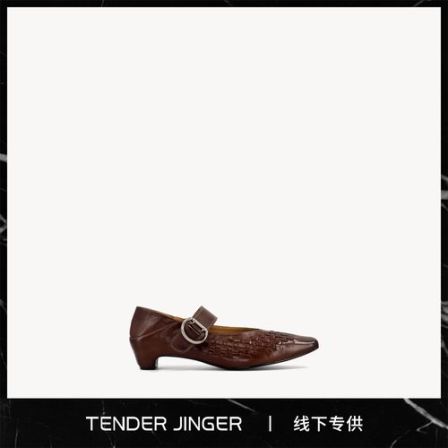  Tender Jinger｜2026春季新款马皮编织单鞋玛丽珍ZS1293