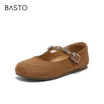 百思图2026春季新款商场同款玛丽珍鞋简约休闲女单鞋D3859AQ6