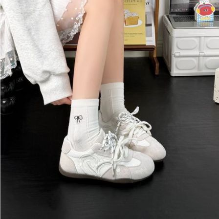 2026春季新款百搭耐看德训鞋女增高软底时尚复古休闲小众运动鞋