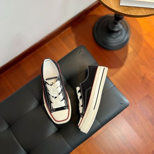 HOSAN新款春夏帆布鞋韩版休闲鞋低帮女鞋透气经典方头鞋时尚潮流主图