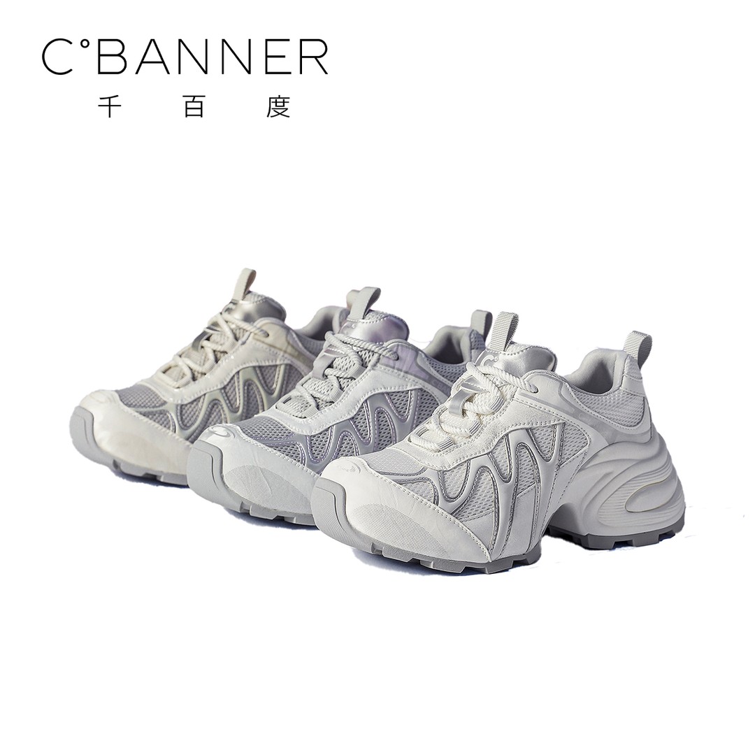 时尚户外老爹鞋女2026春季新款潮流拼接厚底增高舒适休闲鞋主图