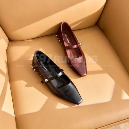 T97【胎牛版】新款法式气质复古方头玛丽珍浅口单鞋女  G3580