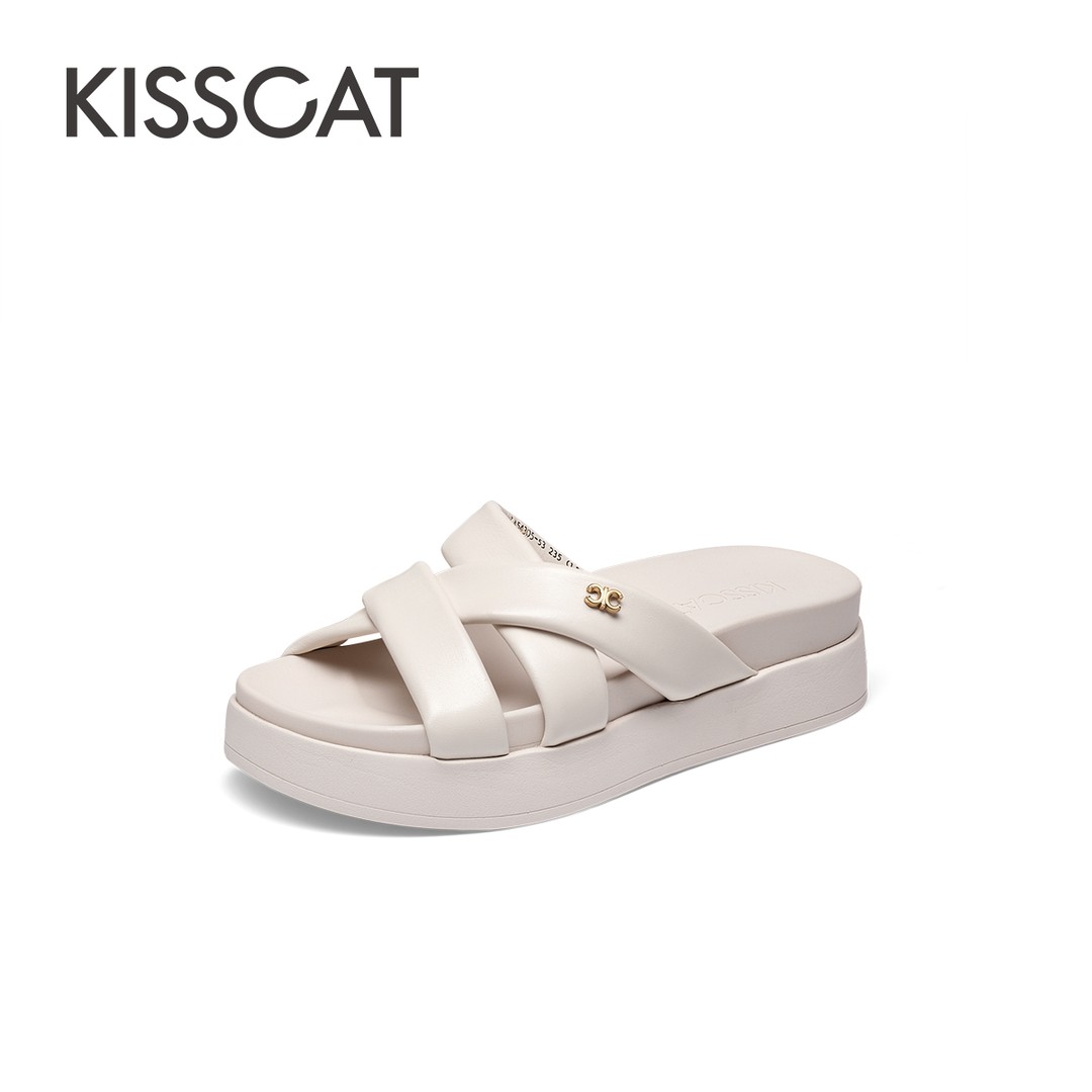 接吻猫新款夏季舒适夏日通勤休闲穿搭凉拖KA54305-53主图