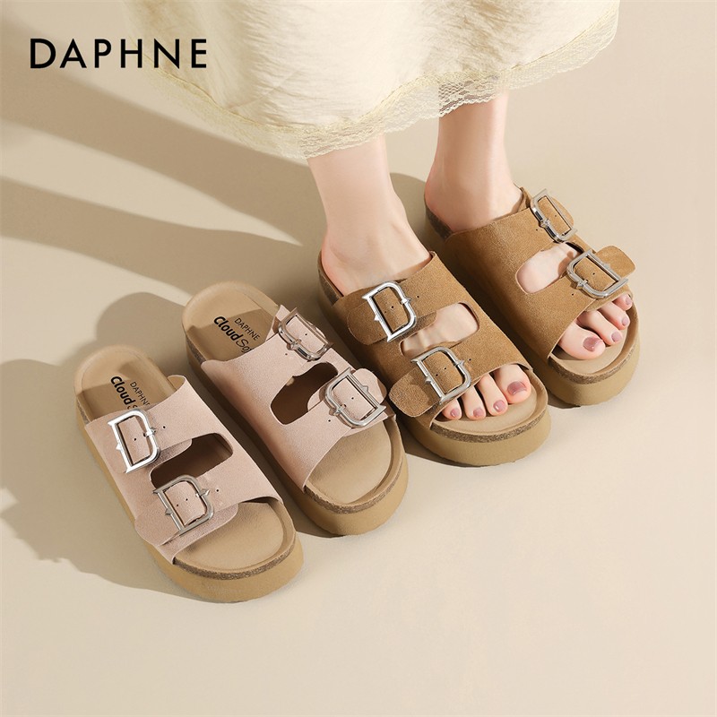 达芙妮2026最新款露趾透气凉拖鞋时尚美观夏日常备朋友小聚女鞋主图