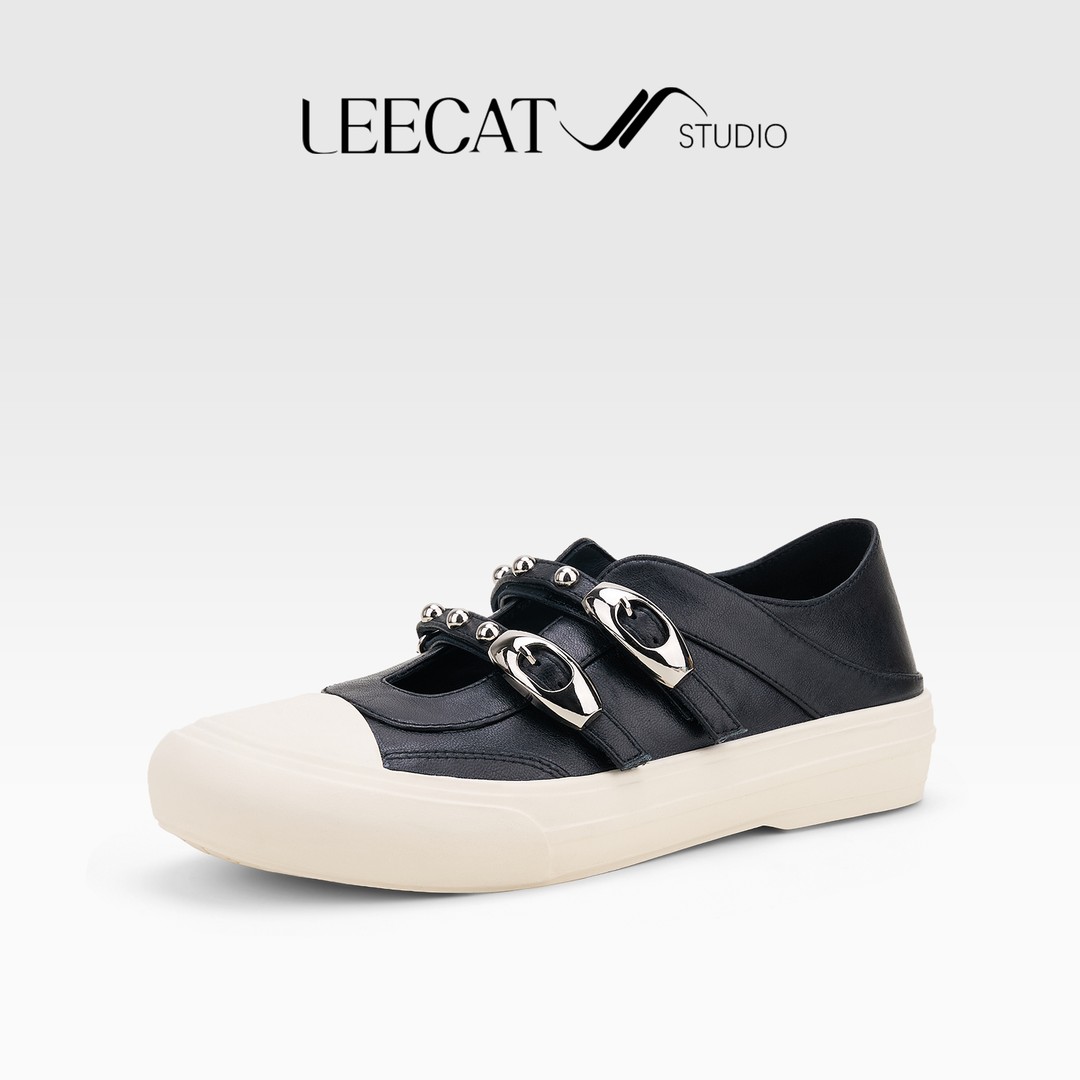 LeeCatStudio | 2026年春季时尚魔术贴金属玛丽珍单鞋女LES26C062主图