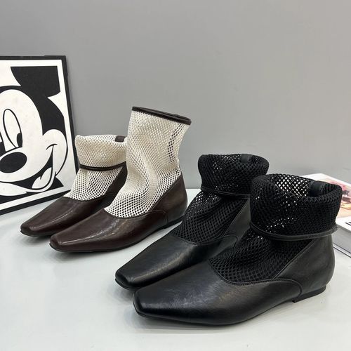 广州欧货【玛丽莲】春夏网纱4cm厚底洋气丑萌时尚厚底马丁靴5067主图