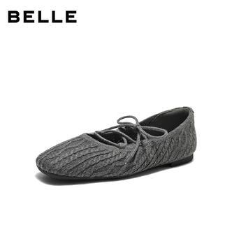 百丽小众编织玛丽珍鞋女2026夏新商场同款薄底浅口单鞋HG009BQ6